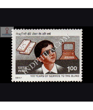 100 YEARS OF SERVICE TO THE BLIND COMMEMORATIVE STAMP