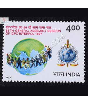 66TH GENERAL ASSEMBLY SESSIONOF ICPO INTERPOL COMMEMORATIVE STAMP