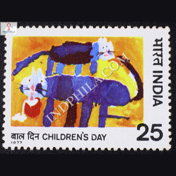 CHILDRENS DAY CATS COMMEMORATIVE STAMP