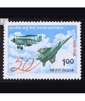 INDIAN AIR FORCE 1932 1982 COMMEMORATIVE STAMP