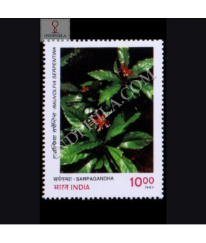 INDIAN MEDICINAL PLANTS SARPAGANDHA COMMEMORATIVE STAMP