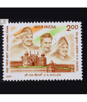 INDIAS STRUGGLE FOR FREEDOM THREE INA STALWARTS COMMEMORATIVE STAMP