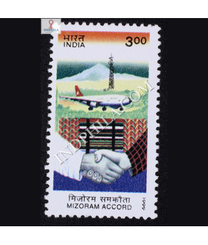 MIZORAM ACCORD COMMEMORATIVE STAMP