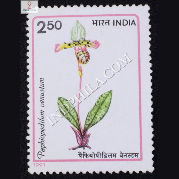 ORCHIDS PAPHIOPEDILUM  VENUSTUM COMMEMORATIVE STAMP