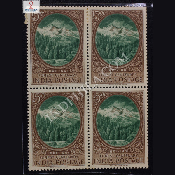 FOREST CENTENARY 1861 1961 BLOCK OF 4 INDIA COMMEMORATIVE STAMP