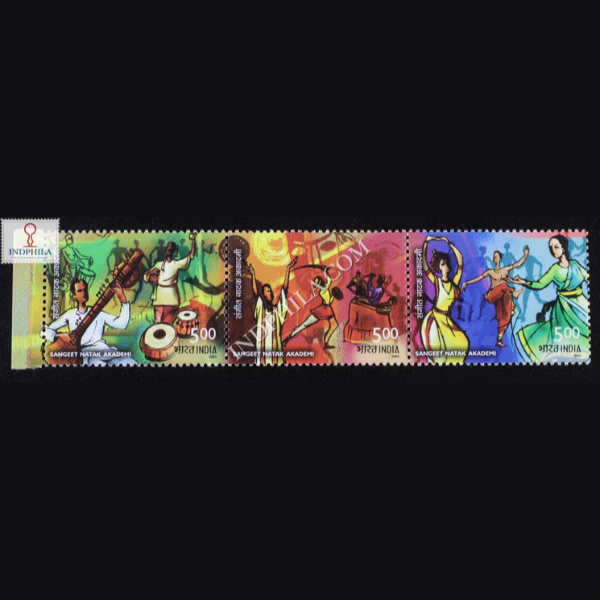 INDIA 2003 SANGEET NATAK AAKADEMI MNH SETENANT HORIZONTAL STRIP