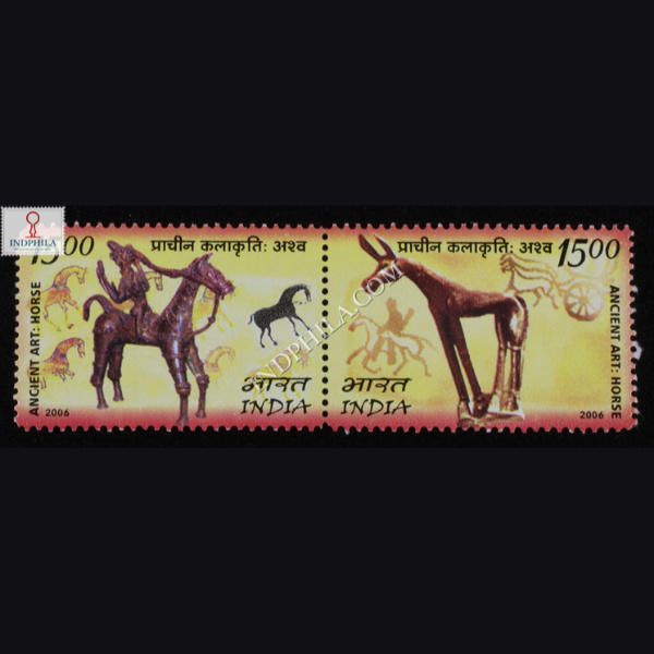 INDIA 2006 INDIA MONGOLIA JOINT ISSUE MNH SETENANT PAIR