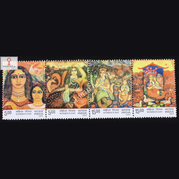 INDIA 2007 WOMENS DAY MNH SETENANT STRIP