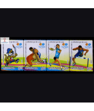 INDIA 2008 III COMMONWEALTH YOUTH GAMES MNH SETENANT STRIP