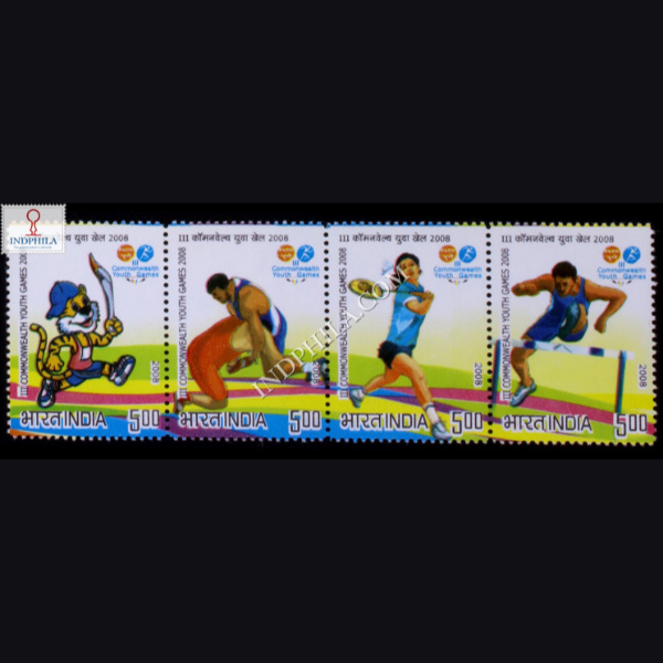 INDIA 2008 III COMMONWEALTH YOUTH GAMES MNH SETENANT STRIP