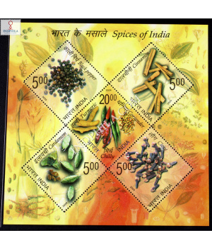 INDIA 2009 SPICES OF INDIA MNH MINIATURE SHEET