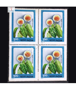 INDIAN FLOWERS KADAMBA BLOCK OF 4 INDIA COMMEMORATIVE STAMP