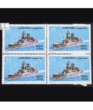 INDIAN NAVY BLOCK OF 4 INDIA COMMEMORATIVE STAMP