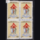 INTERNATIONAL YEAR OF THE FAMILY BLOCK OF 4 INDIA COMMEMORATIVE STAMP