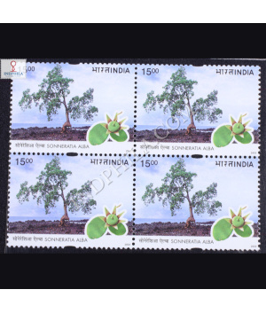 MANGROVES OF INDIA SONNERATIAALBA BLOCK OF 4 INDIA COMMEMORATIVE STAMP