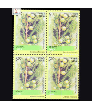 MEDICINAL PLANTS OF INDIA AMLA BLOCK OF 4 INDIA COMMEMORATIVE STAMP