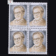 RAM MANOHAR LOHIA BLOCK OF 4 INDIA COMMEMORATIVE STAMP