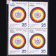 THEOSOPHICAL SOCIETY BLOCK OF 4 INDIA COMMEMORATIVE STAMP