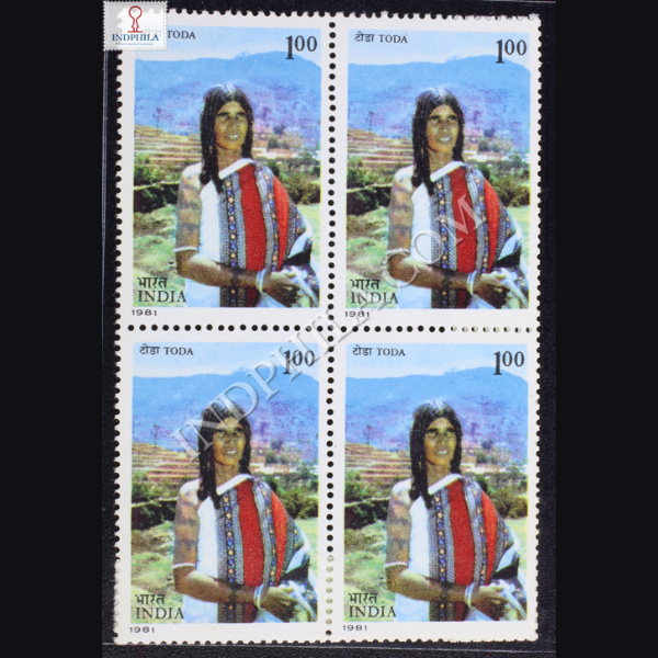 TRIBES OF INDIA TODA BLOCK OF 4 INDIA COMMEMORATIVE STAMP