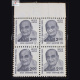 INDIA 2000 SARDAR VALLABHBAHI PATEL GREY BLACK MNH BLOCK OF 4 DEFINITIVE STAMP