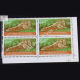 INDIA 2000 TIGER AND SUNDARBANS BIOSPHERE RESERVE ORANGE AND BROWN AND YELLOW GREEN MNH BLOCK OF 4 DEFINITIVE STAMP