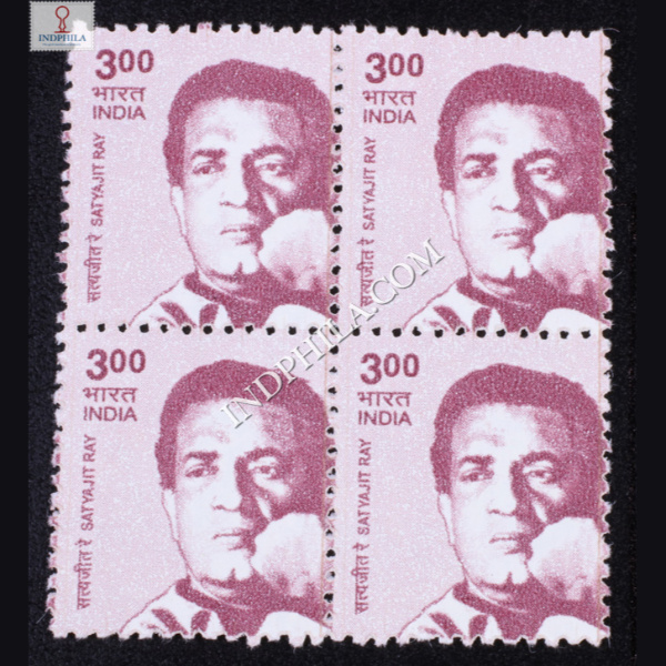 INDIA 2009 SATYAJIT RAY CLARET MNH BLOCK OF 4 DEFINITIVE STAMP