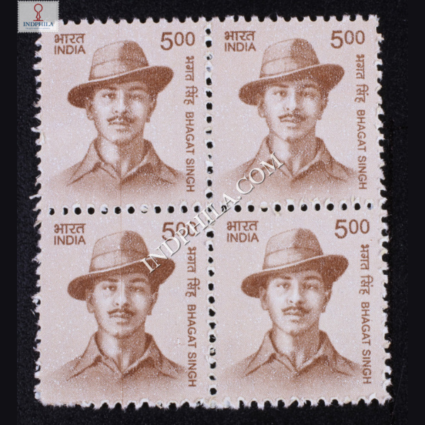 INDIA 2015 TO 2019 BUILDERS OF MODERN INDIA BHAGAT SINGH MNH BLOCK OF 4 DEFINITIVE STAMP