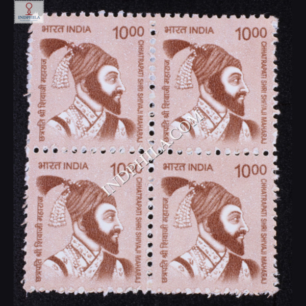 INDIA 2015 TO 2019 BUILDERS OF MODERN INDIA CHHATRAPATI SHRI SHIVAJI MAHARAJ MNH BLOCK OF 4 DEFINITIVE STAMP