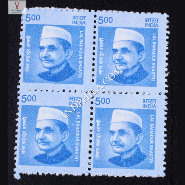 INDIA 2015 TO 2019 BUILDERS OF MODERN INDIA LAL BAHADUR SHASTRI MNH BLOCK OF 4 DEFINITIVE STAMP