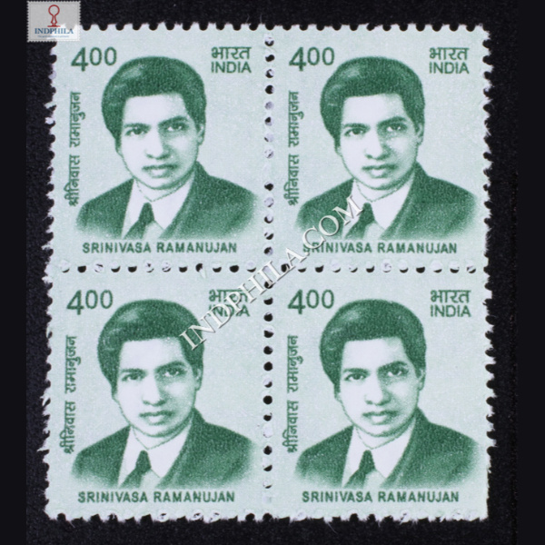 INDIA 2015 TO 2019 BUILDERS OF MODERN INDIA SRINIVASA RAMANUJAN MNH BLOCK OF 4 DEFINITIVE STAMP