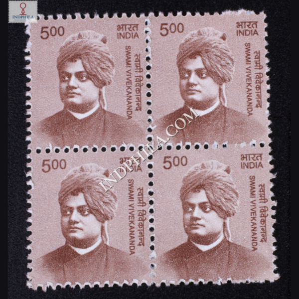 INDIA 2015 TO 2019 BUILDERS OF MODERN INDIA SWAMI VIVEKANANDA MNH BLOCK OF 4 DEFINITIVE STAMP
