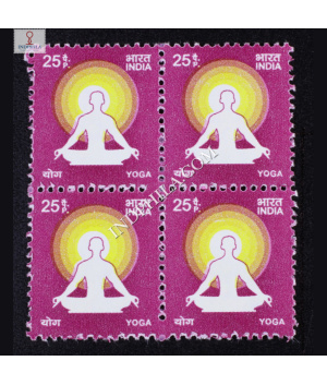 INDIA 2015 TO 2019 BUILDERS OF MODERN INDIA YOGA MNH BLOCK OF 4 DEFINITIVE STAMP