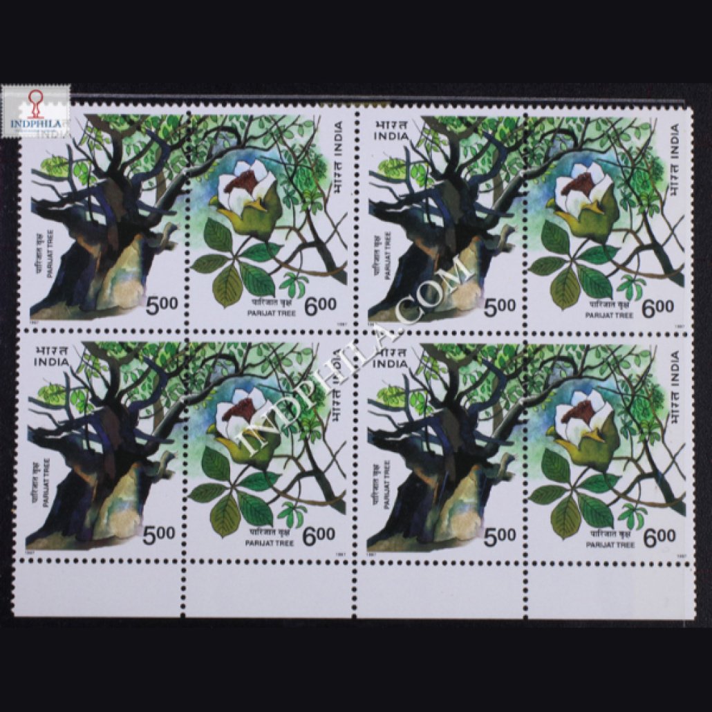 India 1997 Parijat Tree Mnh Setenant Block Of 4 Stamp - Largest Online ...