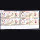 INDIA 2002 TAMRALIPTA A MUKHERJJE AND M HAZRA MNH SETENANT BLOCK OF 4 STAMP