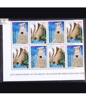 INDIA 2003 INDIA KOREA JOINT ISSUE MNH SETENANT BLOCK OF 4 STAMP