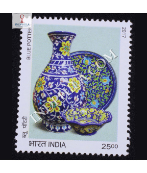 Happy New Year Blue Pottery Commemorative Stamp
