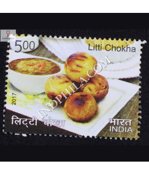 Indian Cuisine Litti Chokha Commemorative Stamp