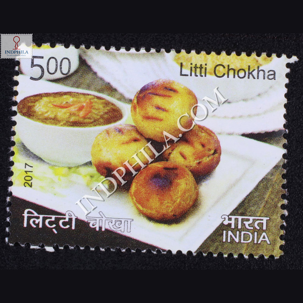 Indian Cuisine Litti Chokha Commemorative Stamp