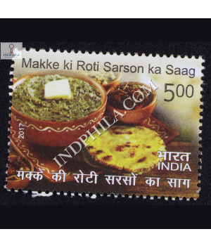 Indian Cuisine Makke Ki Roti Sarson Ka Saag Commemorative Stamp