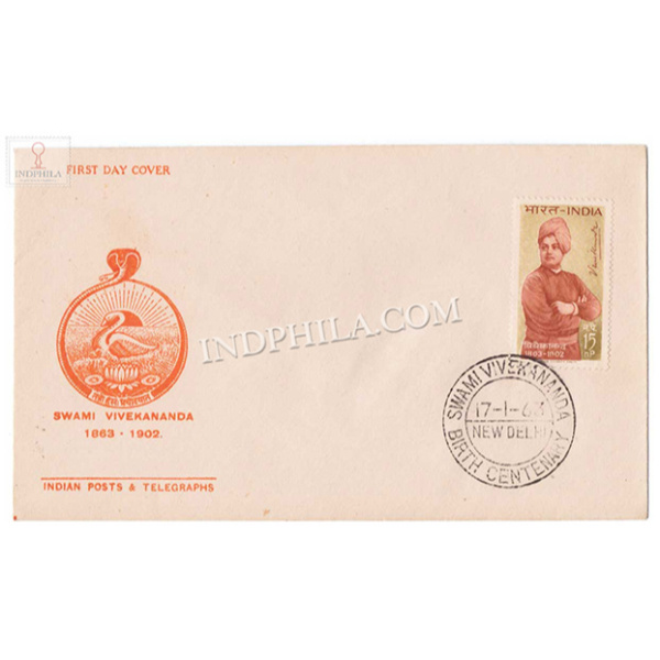 India 1963 Birth Centenary Of Swami Vivekananda Fdc