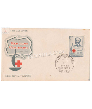India 1963 Red Cross Centenary Fdc