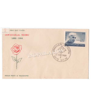 India 1964 Nehru Mourning Issue National Leader And First Prime Minister Of India Fdc