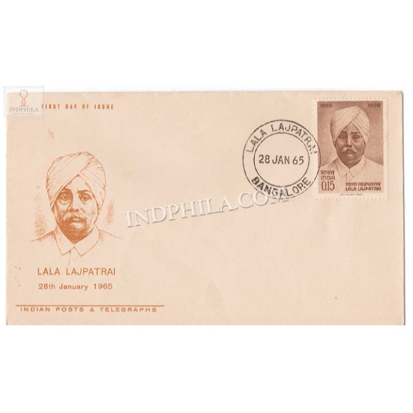 India 1965 Birth Centenary Of Lala Lajpat Rai Fdc