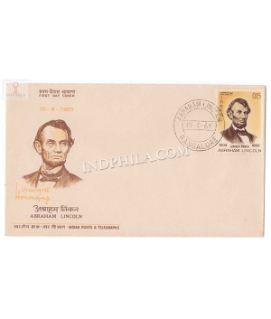 India 1965 Death Centenary Of Abraham Lincoln Fdc