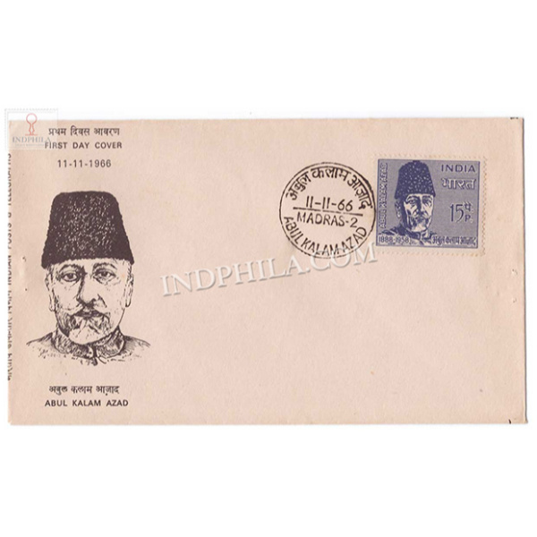 India 1966 Maulana Abul Kalam Azad Fdc