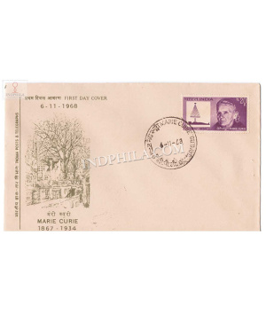 India 1968 Birth Centenary Of Madam Marie Curie Fdc