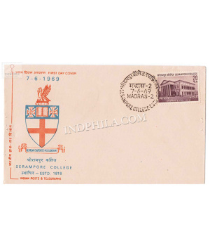 India 1969 150th Anniversary Of Serampore College West Bengal Fdc