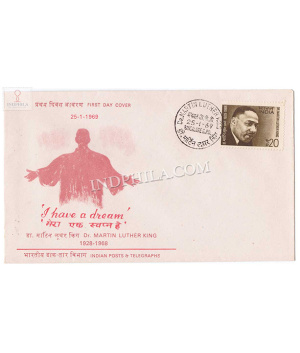 India 1969 Dr Martin Luther King Fdc