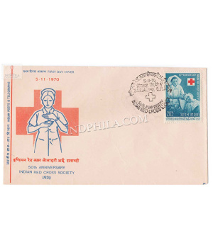 India 1970 50th Anniversary Of Indian Red Cross Society Fdc