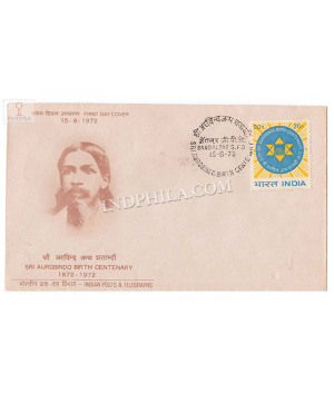 India 1972 Birth Centenary Of Sri Aurobindo Fdc